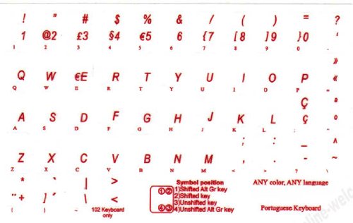 Pegatinas de Teclado Tradicionales Portuguesas Transparentes miniatura 2