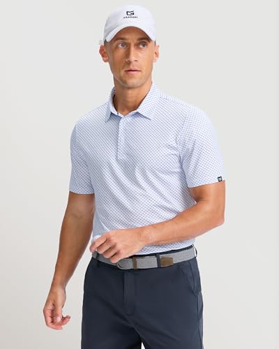Micro-Print Performance Golf Polo