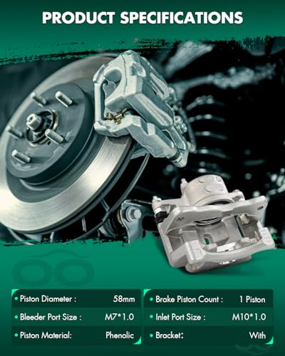 Image of SCITOO Front Left Brake Caliper With Bracket 19B6272 Compatible For Lexus For CT200h 2011-2017,For Toyota For Corolla 2020-2022,For Toyota For Prius 2010-2022,For Toyota For Prius Plug-In 2012-2015