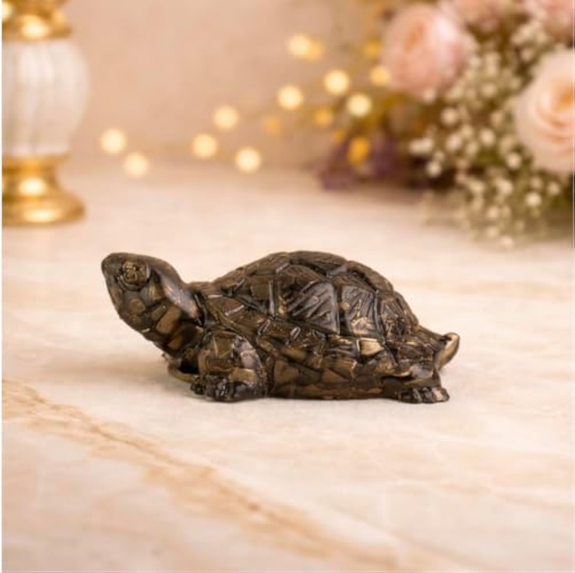 Bhakti Natural Pyrite Tortoise for Good Luck & Wealth