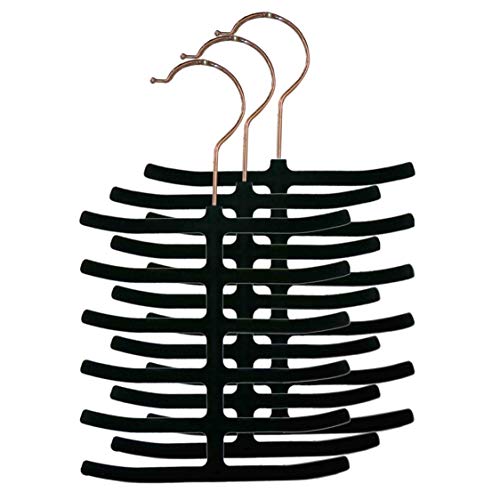 Home Basics FH01149 3-Pack Non-Slip Organizer Rack 3 Pack Velvet Tie Hanger cover