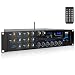 Wireless Bluetooth Power Amplifier System - 4200W 6CH Powered Rack Mount Portable Surround Sound Multi Zone Audio Home Stereo Receiver Box w/RCA, USB, AUX - for Speaker, PA, Theater - Pyle PT6000CH