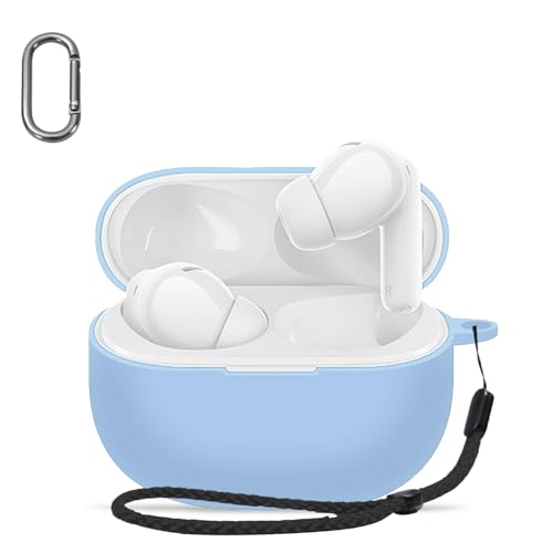 For Redmi Buds 8 pro �P�[�X �J�o�[ �yHUKWIMO�z �J���r�i�t��+�X�g���b�v�t�� �ϏՌ� �h�o �h�� �����[�d�\ �S�ʕی� �L�Y�h�~ Redmi Buds 8 pro �Ή� [���炢��]