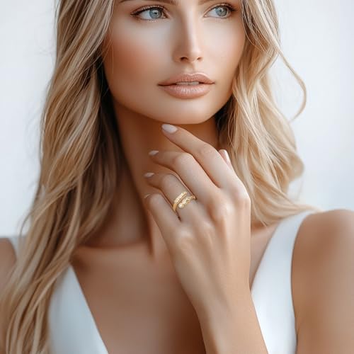 AGVANA Empowered Light 0.63 Ct. Tw. Lab-Grown Diamond Eternity Band Ring in 14K Solid Gold Promise Anniversary Wedding Band Ring | Stackable Rings for Women (D-E Color, VS Clarity)3