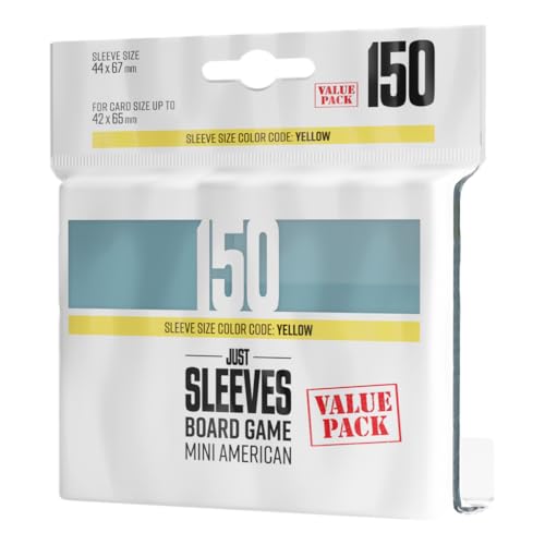 Gamegenic | Just Sleeves - Mini American Value Pack (150 Sleeves) | Board Game Accessory
