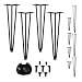 Produktbild Relaxdays Hairpin Legs, 4er Set, 3 Streben, Metall, Haarnadel Tischbein für Hocker, Tisch & Schrank, 45 cm hoch, schwarz