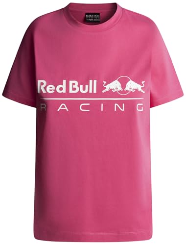 Red Bull Racing X Pepe Jeans T-Shirt Coupe Standard pour Femme, Rose (Fuchsia foncé), XS