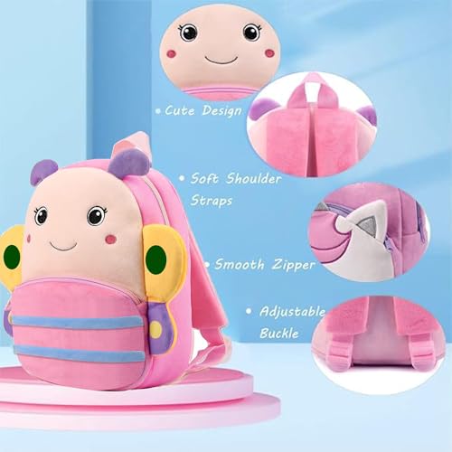 Image of ADISA Kids Backpack Toddler Bag Back Pack Plush Cartoon for Girls and Boys 1-5 Years
