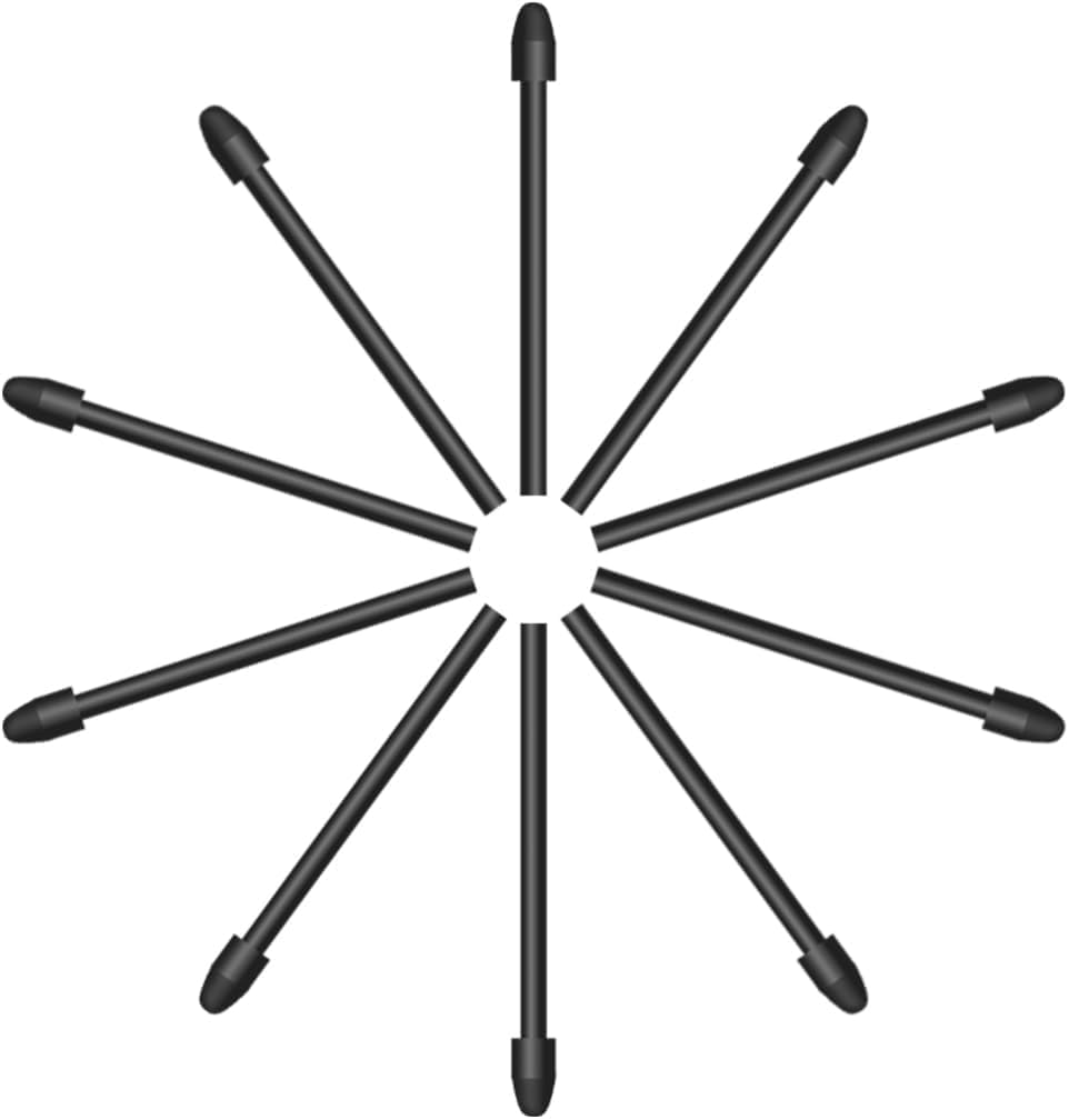 HUION PN06 10-Pack Replacement Nibs for PW600L Stylus, 21.5mm