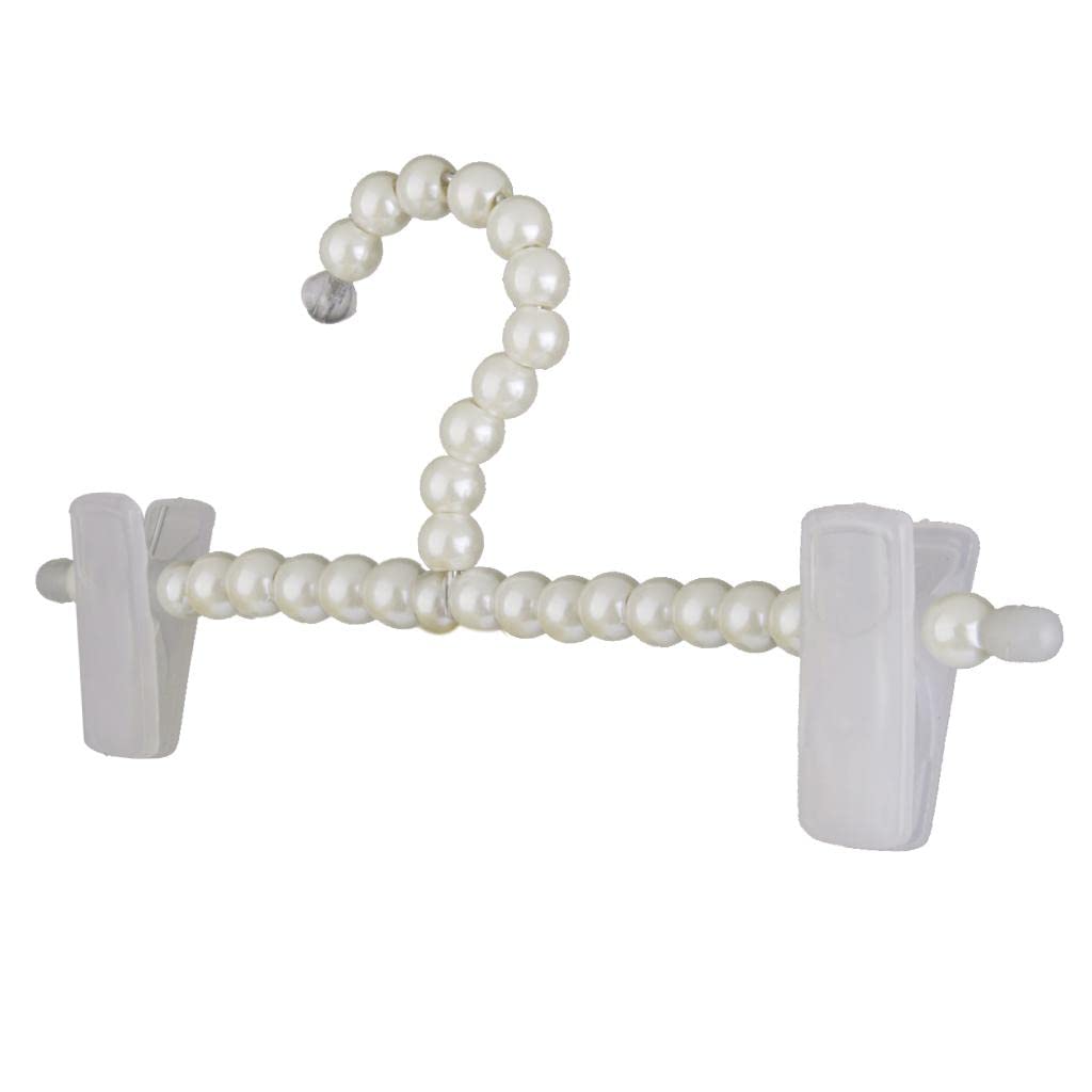Cosqueros de Falda de pantalón de unión, 12x de Ropa de plástico Blanca de Perla Perchas de pantalón