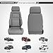 Universal Racing Seats Bucket Seats Adjustable Car Seats Reclinable Sport Seats PU Leather with Sliders 2 pcs (Grey, 33.2