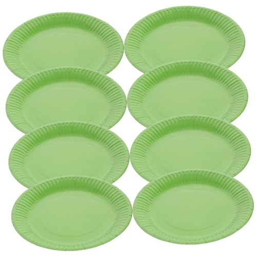 FONDOTIN 20個 入りグリーン一次性紙皿 パーティー用紙皿 大容量使い捨てトレイ 使いやすいパーティーテーブルウェア お祝い 誕生日に