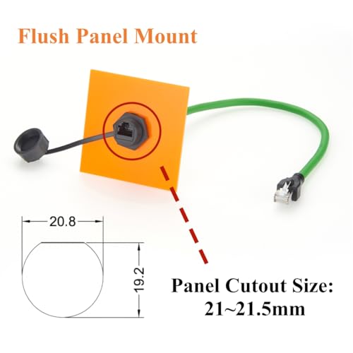 Cable Extensor RJ45 Macho a Hembra Cat6A 0.3m miniatura 2