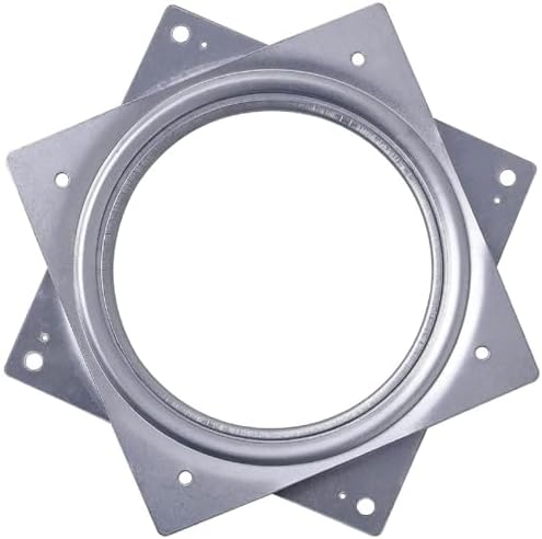ANPTGHT 6" Lazy Susan Turntable - 500 Lb Heavy Duty Steel Ball Bearing Swivel Plate, Low Profile (4 Pack, Silver)