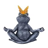 Photo Gallery tomotato statua a rana yoga, figurine da giardino a rana solare, arredamento a rana da giardino zen con farfalla per patio da giardino decorazione per la casa del balcone patio, regali Photo Gallery tomotato statua a rana yoga, figurine da giardino a rana solare, arredamento a rana da giardino zen con farfalla per patio da giardino decorazione per la casa del balcone patio, regali