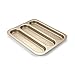 Baguette Pan francés Pan Baguette Bandeja para hornear perforada 3 ranuras antiadherente molde para hornear 38 cm (15 x 12 pulgadas)
