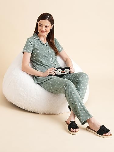 Image of Sweet Dreams OCW-3054 Bossa NOVA Green Pyjama Set
