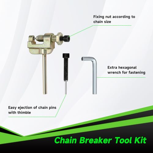 Xikoby XK-LT04-T8 T8F Chain 134 Link Drive Chain Breaker Compatible With Syx Moto 50Cc Dirt Bike Mototec Ssr X-Pro Coolster 47Cc 49Cc 2 Stroke Engine Pocket Rocket Pit Bike Mini Atv Quad 4 Wheeler Go Kart Parts thumb #7