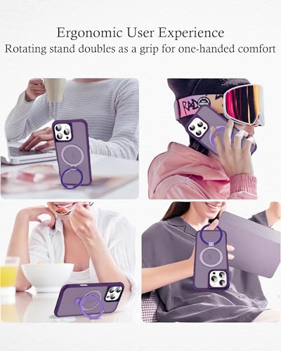 Coque iPhone 16 Pro Max rigide violette pour éviter les bris d'écran