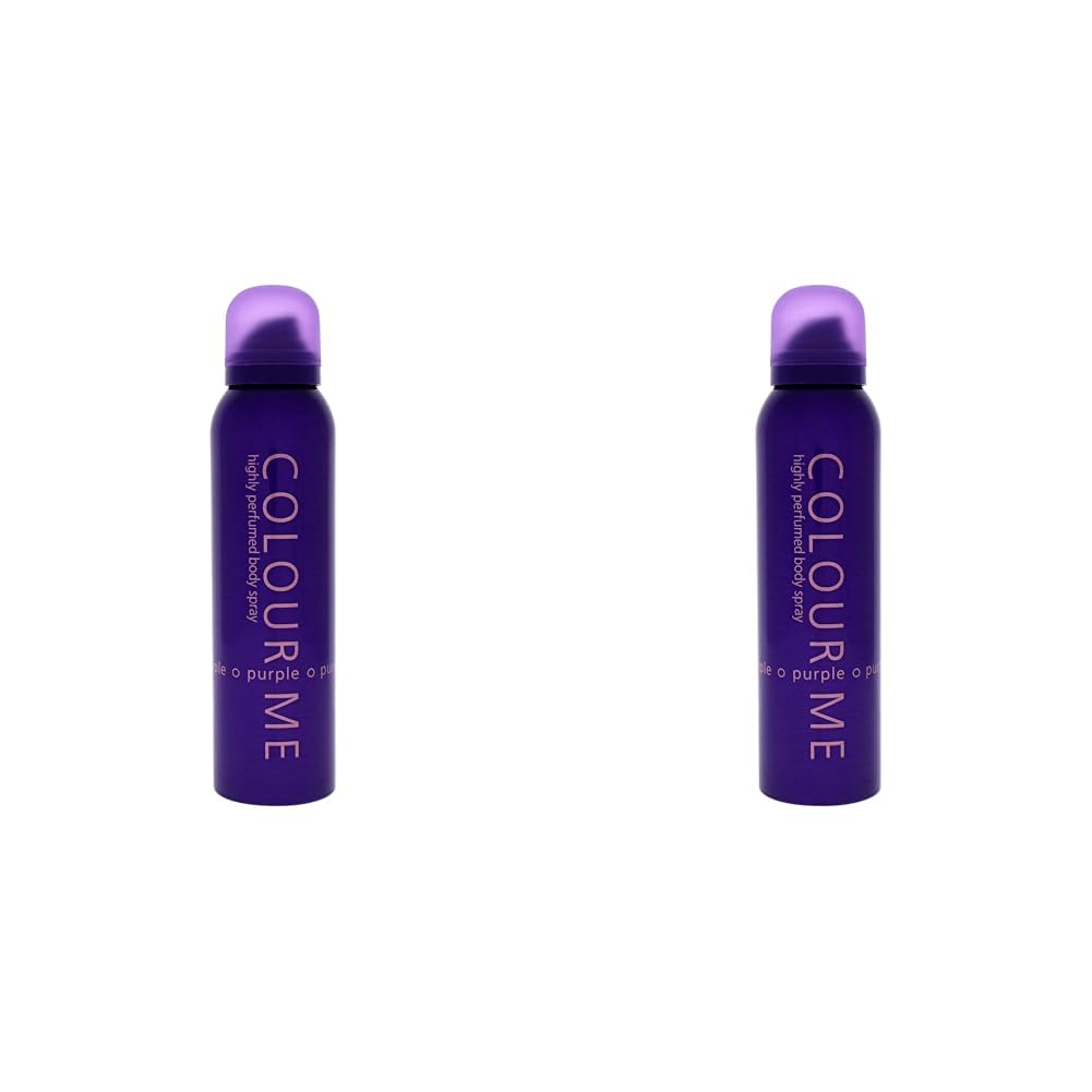 COLOUR ME Purple Perfume for Women. 150ml Body Spray, Luxury Fragrance - Womens Perfume, Long Lasting Fragrance for Women by Milton-Lloyd (Pack of 2)