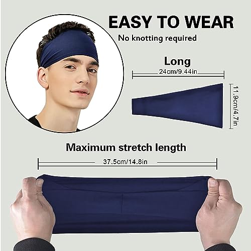 Mens Headbands Esportes | Sweatband de esportes de ciclismo para homens | Tiaras elásticas confortáv