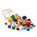 Produktbild naturling Bunter Filz Bällemix - 45 bunte Filzkugeln Pompons in verschiedenen Farben & Größen für Farben Verständnis und DIY Basteln (Bunt, 45er Set)