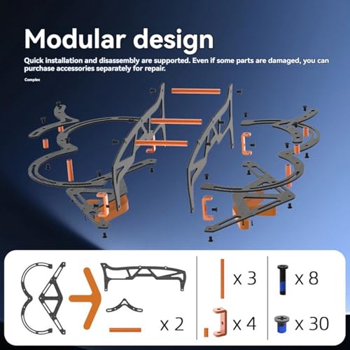 Image of Carbon Fiber Crash Armor Protective Frame for DJI Avata 2, Anti-collision Bumper Protection Guard Compatible with DJI Avata2 Drone Accessories