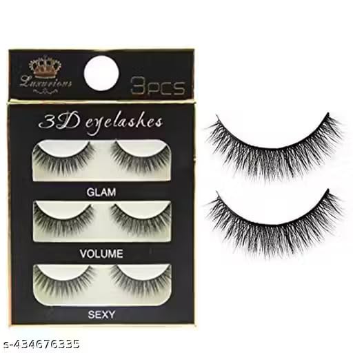 Glorious Heaven 3D False Eyelashes, Natural Voluminous, Reusable, 3 Pairs-image-26