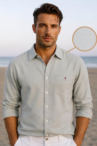Image of Louis Philippe Men's Cotton Slim Fit Textured Fabric Soft Handfeel Full Sleeve Casual Shirt