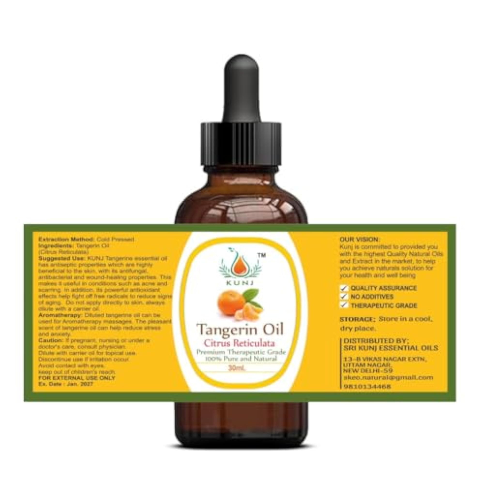 Tangerine Essential Oil 10 ML, 100% Pure