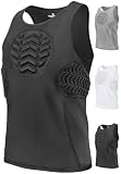 Exxact Sports Youth Baseball Chest Protector, Tank Top Padded Sternum Rib Heart Guard, Softball Chest Protector Girls Youth (YS, Black)