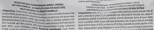 Monge Natural Superpremium Hairball Rich IN Chicken, Nassfutter für Katzen (Nassfutter aus Huhn, reich an Ballaststoffen, ohne Farb- und Konservierungsstoffe, Katzenfutter, 1,5 kg)