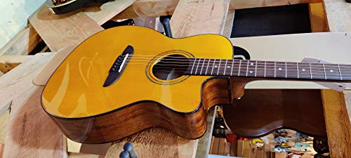 Framus Legacy FF 14 SV Folk Guitare folk avec micro Jaune brillant - Les Beatles, Paul McCartney, John Lennon, RIngo Starr, George Harrison Framus Legacy FF 14 SV Folk Guitare folk avec micro Jaune brillant – Image 3