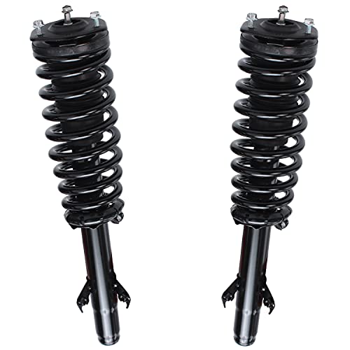 Image of Detroit Axle - 2pc Front Struts for Ford 2006 2007 2008 2009 Fusion Mercury Milan Lincoln MKZ, 2 Complete w /Coil Spring Assembly Replacement Suspension Quick Install Ready Shocks