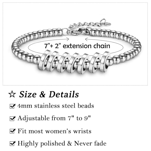 Leyung 30th 40th 50th 60th 70th 80th Birthday Gifts for Women, Birthday Bracelet Jewelry for Mom Grandma Aunt Friends4