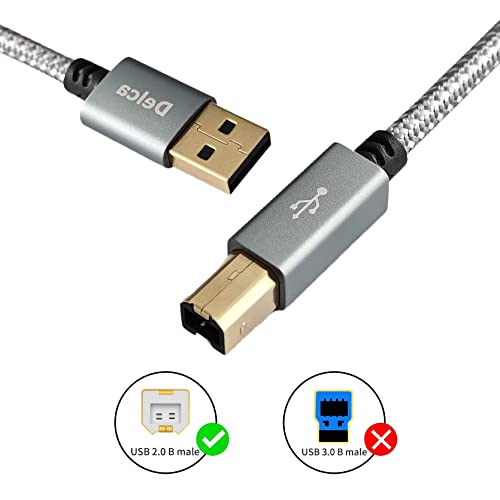 Irresistible Deals Printer Cable 6 Feet/1.8 Meters I Nylon Braided USB 2.0 Cable Type A Male to Type B Male Scanner Printer Cord I Compatible with Canon, Brother, Epson, Samsung, Hp, Dell and More... - Image 4