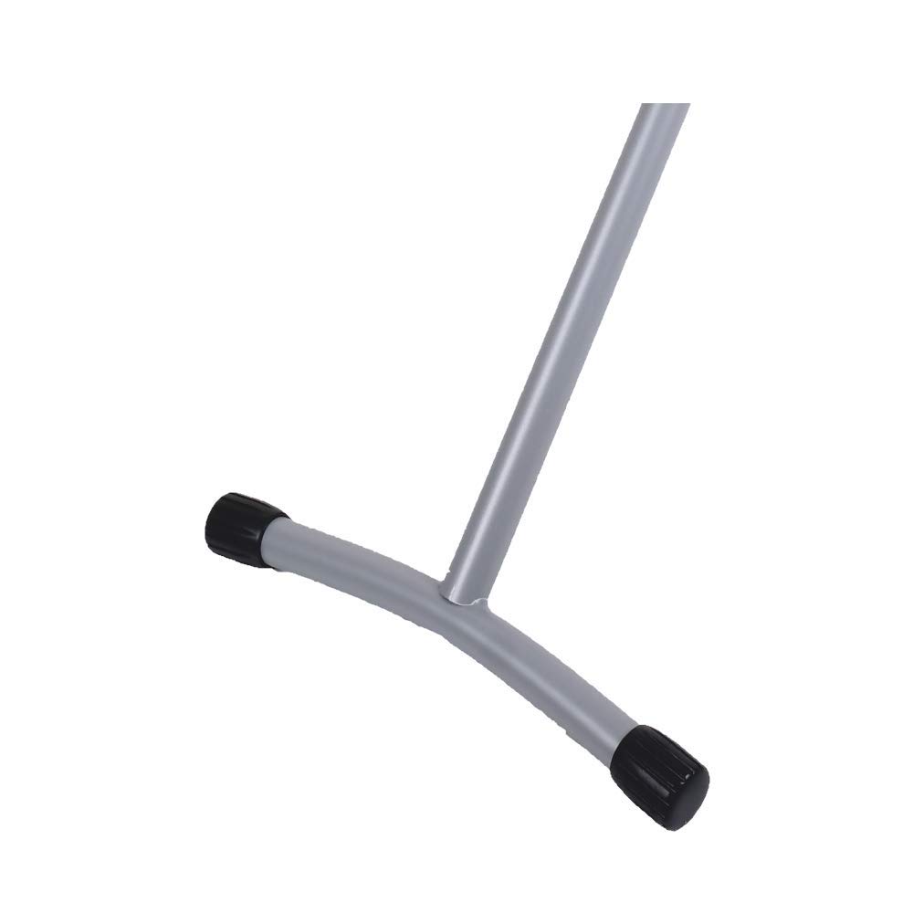 HAEGER HOME STRONG PRO - Tabla de Planchar con altura ajustable ininterrumpida hasta 94 cm, descanso para hierro dibujado también para los generadores de vapor, Gris Metalizado 124 x 40 cm