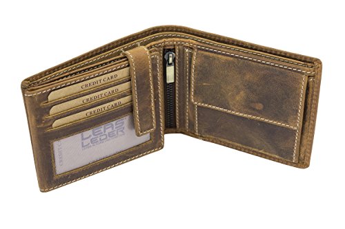 Portefeuille homme cuir véritable de la Vintage-Collection par LEAS