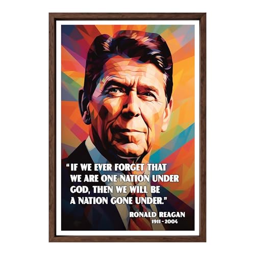 Ronald Reagan Poster - Inspirational & Historic Quote Wall Art - 11x14 to 24x36 Unframed Print - USA President Patriotic American History Decor for Office, Home, Living Room