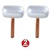 Beistle Inflatable Hammers – 2 Pack Novelty Blow-Up Props with Silver Head and Brown Handle, Superhero Carnival Prizes, Medieval Party Supplies for Game Nights, Favors and Costume Accessories, 18”