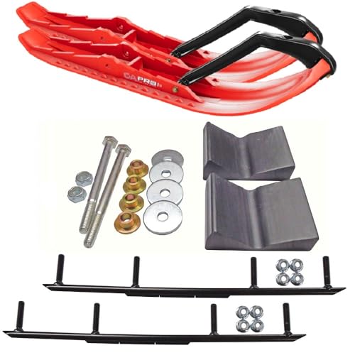 C&A Pro Red TMX Snowmobile Skis w/ 8