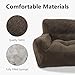 MCombo Dog Sofa for Small Medium Dogs, Fabric Pet Couch, Sleeping Bed Indoor, 0374 (Mocha)