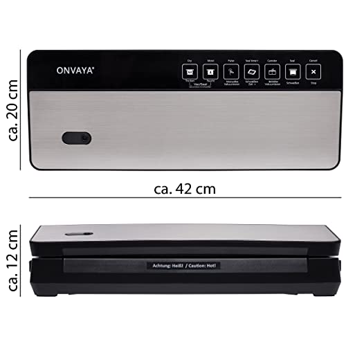 ONVAYA® Vakuumierer | Folienschweißgerät | Vakuumiergerät für trockene und feuchte Lebensmittel | Folienschweißer mit… – Bild 3