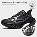 DIPAIYING Chunky Fashion Walking Shoes for Women & Men Breathable Casual Sneakers Lightweight Gym Workout Tennis Shoes Black Size 9