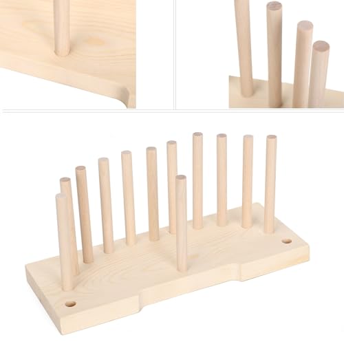 Ruimou 1 Set Holzschleifenmacher mit Holztafelstäbchen, kommt mit 4 verschiedenfarbigen Bändern, zum Basteln, Basteln, Schleifen, Dekoration, Geschenke