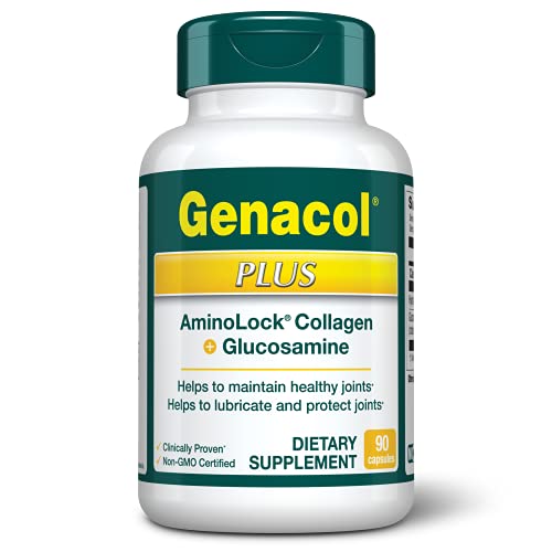 Glucosamine & Collagen Joint Supplement by GENACOL Plus | Glucosamina Colageno Hidrolizado Capsules | Lubricate Joints, Relieve Joint Discomfort, Maintain Optimum Joint Health & Flex (90 Capsules)