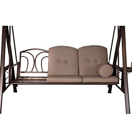 SORARA Garden Patio Swing Chair 3 Seater Brown GardenPatio.co.uk SORARA Garden Patio Swing Chair 3 Seater Brown GardenPatio.co.uk