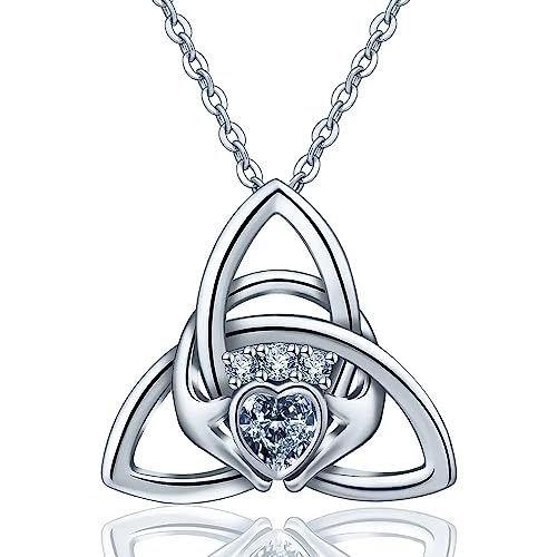 Collier Pendentif Argent Sterling avec Bijoux en Zircone Cubique Tendance