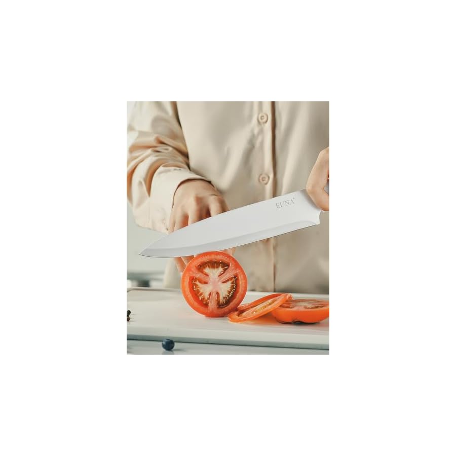 EUNA-Knife-Block-Set-19-PCS-White-Kitchen-Knife-Set-with-Acrylic-Block-and-Sharpener-German-High-Carbon-Stainless-Steel-Knife-Sets-with-6-Serrated-Steak-Knives-Chef-Knife-Dishwasher-Safe EUNA Knife Block Set, 19 PCS White Kitchen Knife Set with Acrylic Block and Sharpener, German High-Carbon Stainless Steel Knife Sets with 6 Serrated Steak Knives, Chef Knife, Dishwasher Safe