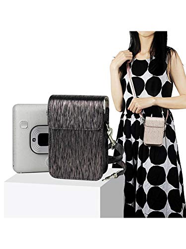 Chengstore  Sac en Cuir PU - Convient pour Fuji Fujifilm Instax Mini Liplay Sacs à Main en Cuir PU - Maintenant avec Housse de Pluie Sacs Photo - Noir